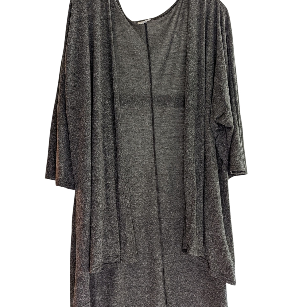 LuLaRoe Women's Lindsay Heathered Charcoal Cardigan Size Large.